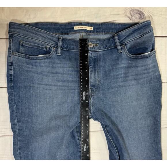 Levi's 711 Jeans Women's Size 34 Blue Denim Skinny Ankle Casual Pockets Stretch - Picture 6 of 7
